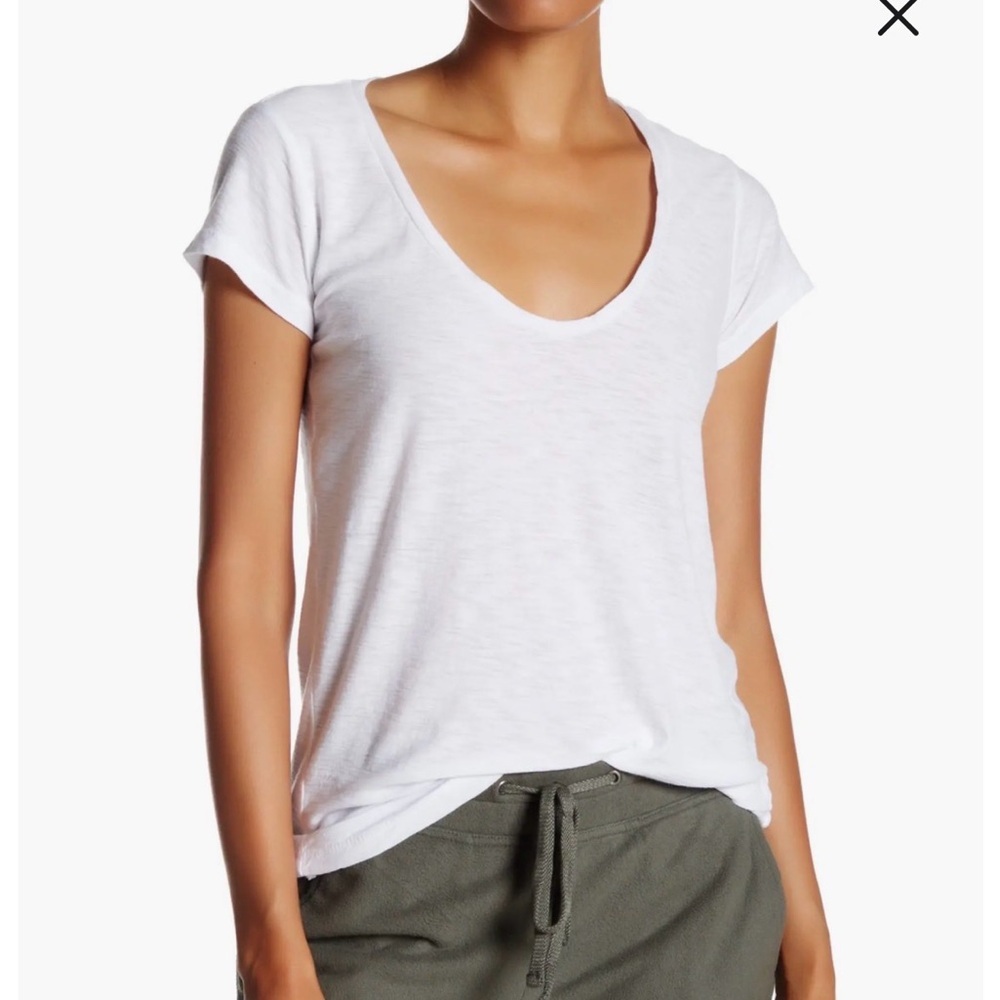 James Perse White Short Sleeve Tee